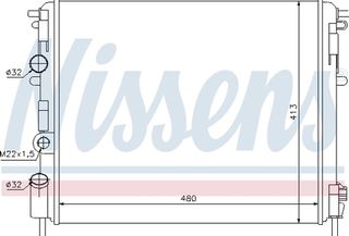 Nissens Ψυγείο, Ψύξη Κινητήρα - 63794