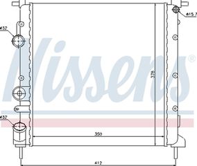 Nissens Ψυγείο, Ψύξη Κινητήρα - 638271