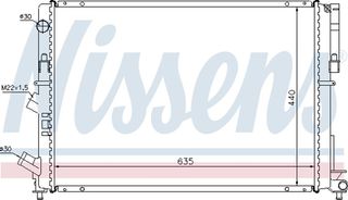 Nissens Ψυγείο, Ψύξη Κινητήρα - 63838