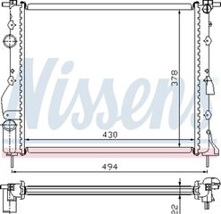 Nissens Ψυγείο, Ψύξη Κινητήρα - 63884