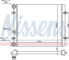 Nissens Ψυγείο, Ψύξη Κινητήρα - 641011