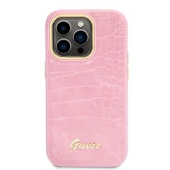 Guess Croco Collection case for iPhone 14 Pro - pink-thumb-2