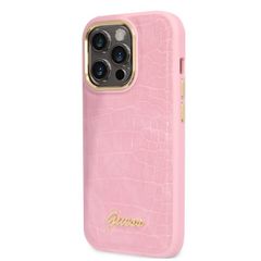 Guess Croco Collection case for iPhone 14 Pro - pink-thumb-1