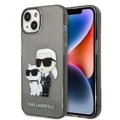 Karl Lagerfeld Glitter Karl case for iPhone 14 Plus - black