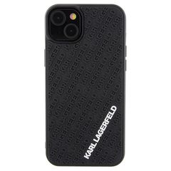 Karl Lagerfeld 3D Rubber Multi Logo case for iPhone 15 Plus - black-thumb-2