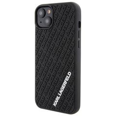 Karl Lagerfeld 3D Rubber Multi Logo case for iPhone 15 Plus - black-thumb-1