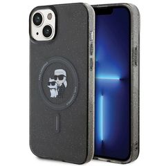 Karl Lagerfeld Karl Glitter MagSafe case for iPhone 15 Plus - black
