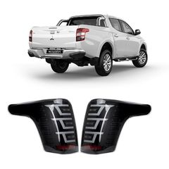 ΦΑΝΑΡΙΑ ΠΙΣΩ Mitsubishi L200 (Triton) 2015-2020 Smoked Led [Tetris] Design