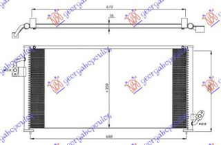 ΨΥΓΕΙΟ A/C 97-99 ΓΙΑ ΟΛΑ (73,5x34,7x16) για SUBARU FORESTER 98-02