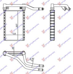 ΨΥΓΕΙΟ ΚΑΛΟΡΙΦΕΡ (BR) (123x207x26) για SUZUKI SWIFT H/B 06-11