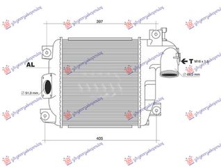 ΨΥΓΕΙΟ INTERC. 2,5-3,0 D4d (275x302x50) για TOYOTA HI-LUX 2WD/4WD 05-09