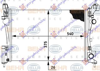 ΨΥΓΕΙΟ BENZ +/-A/C (54x37,5) ΠΑΡ. Σ/Ο (MAHLE BEHR) για OPEL CORSA D 06-15
