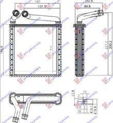 ΨΥΓΕΙΟ ΚΑΛΟΡΙΦΕΡ (BR) (153x180x26) ΤΥΠΟΥ DENSO για VW GOLF V 04-08