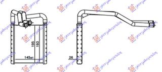 ΨΥΓΕΙΟ ΚΑΛΟΡΙΦΕΡ (BR) (195x145x16) για HYUNDAI i20 08-12