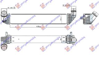 ΨΥΓΕΙΟ INTERCOOLER 1.6 dCi ΠΕΤΡΕΛΑΙΟ (630x105x80) για RENAULT SCENIC/GRAND SCENIC 09-12