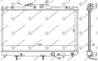 ΨΥΓΕΙΟ ΝΕΡΟΥ 1.4 ΒΕΝΖΙΝΗ +/-A/C (630x350)  (KOYO) για TOYOTA COROLLA (E 11) 00-02