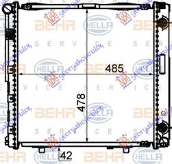 ΨΥΓΕΙΟ 2.0-2.3 BENZ M/A +/-AC (49x49) (MAHLE BEHR) για MERCEDES E CLASS (W124) 85-92