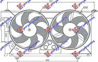 ΒΕΝΤΙΛΑΤΕΡ ΨΥΓ. ΚΟΜΠΛΕ ΔΙΠΛΟ +A/C ΒΕΝΖ. για CITROEN XSARA 97-00