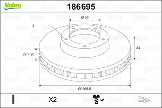 ΔΙΣΚΟΠΛΑΚΕΣ ΕΜΠΡΟΣ XSARA-II -307 266mm ΤΕΜ