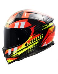 LS2 FF811 Vector II Carbon Tantic Gloss Red/H-V Yellow