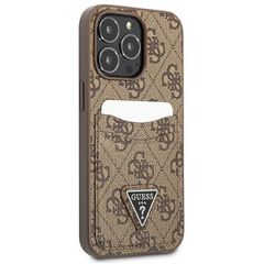 Guess 4G Triangle Logo Cardslot Case for iPhone 13 Pro / 13 - Brown-thumb-3