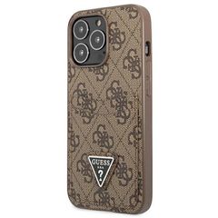 Guess 4G Triangle Logo Cardslot Case for iPhone 13 Pro / 13 - Brown-thumb-1