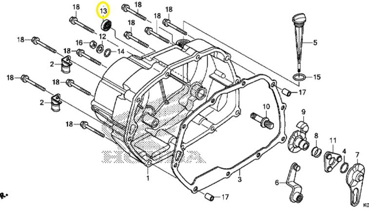 Τσιμούχα Μανιβέλας 13.8*24*5 Honda AFS.110 Wave 91202KRS971