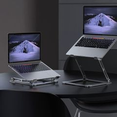Tech-Protect ULS400 universal foldable stand for laptops up to 17" - gray-thumb-2