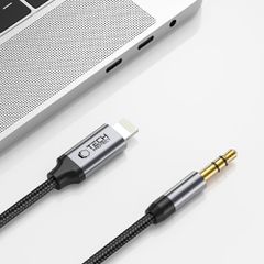 Tech-Protect UltraBoost audio Lightning / mini jack 3.5mm cable 1m - black-thumb-2