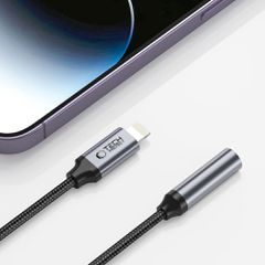Tech-Protect UltraBoost Lightning / 3.5mm mini jack adapter - black-thumb-2