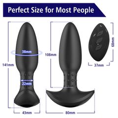 The Revolver Remote controlled Vibrating Rotating anal Plug-thumb-12
