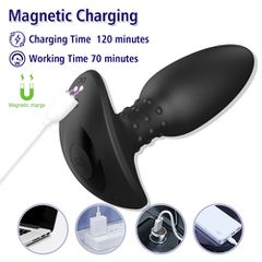 The Revolver Remote controlled Vibrating Rotating anal Plug-thumb-1