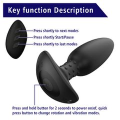 The Revolver Remote controlled Vibrating Rotating anal Plug-thumb-4