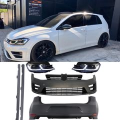 ΣΕΤ BODY KIT VW GOLF 7 LED Headlights Bi-Xenon Look Sequential Dynamic Turning Lights VW Golf 7 VII (11/2012-07/2017) R Design