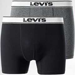 Levis Ανδρκό Μπόξερ Απο Οργανικό Βαμβάκι Με Φαρδύ Λάστιχο Σετ 2 Τεμάχια Black