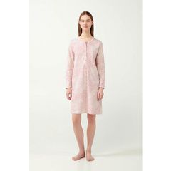 Vamp Γυναικείο Νυχτικό Βαμβακερό Με Πατιλέτα & Ελαφριά Επένδυση Φούτερ Animal Print