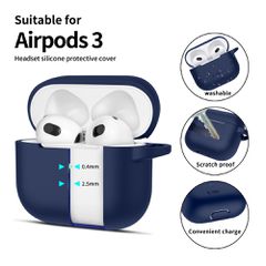 Tech-Protect Silicone Hook Case for Apple AirPods 3 - Blue-thumb-1