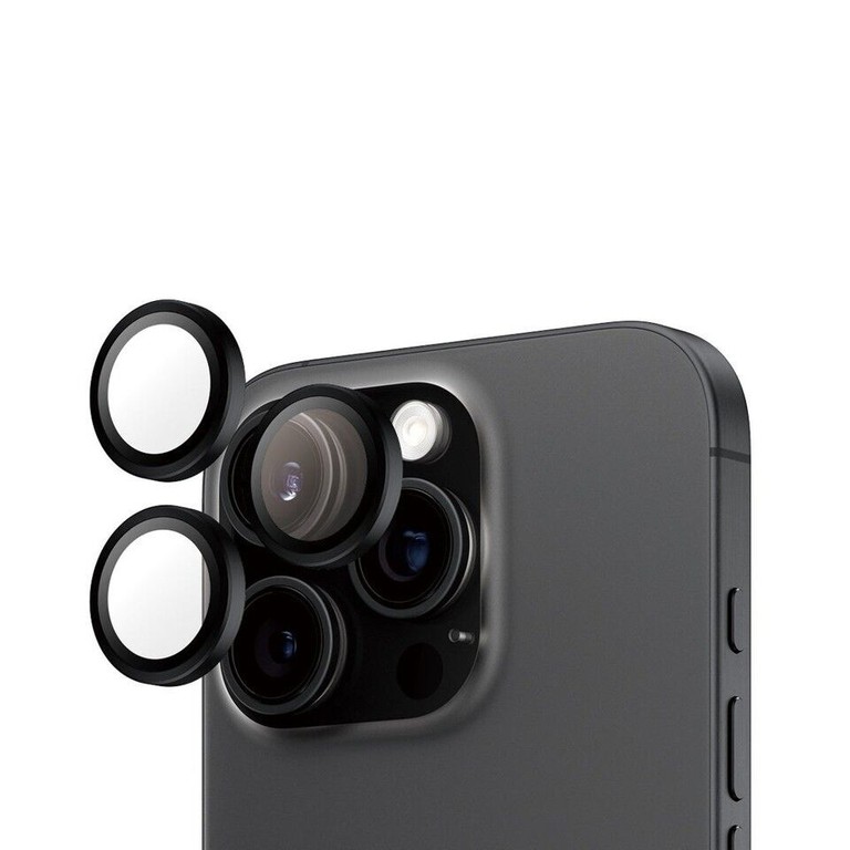 PanzerGlass - Hoops Lens Protector - iPhone 16 Pro/iPhone 16 Pro Max - Black / Electronics