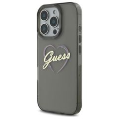 Guess IML Heart Case for iPhone 16 Pro Max - Black-thumb-1