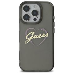 Guess IML Heart Case for iPhone 16 Pro Max - Black-thumb-2