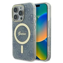 Guess IML 4G MagSafe Case for iPhone 16 Pro Max - Blue