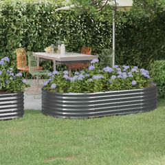 vidaXL Ζαρντινιέρα Ανθρακί 175x100x36εκ Γαλβανισμένος χάλυβας
