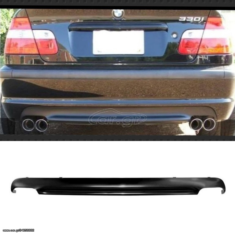  Bmw E46 Diffuser M pack Με Διπλή Τρύπα Για Εξάτμιση  