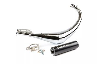 Ολοσωμη Εξατμιση Streetrace Chrome Yamaha Dt 50 Minarelli Am6, Gpr 50, Rs 50, Rs4 50 (D50B) Μαυρο | Stage6