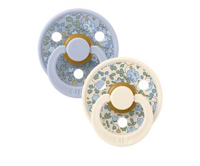 BIBS x Liberty Πιπίλες Colour Round Καουτσούκ 2τμχ Eloise / Dusty Blue Mix No2