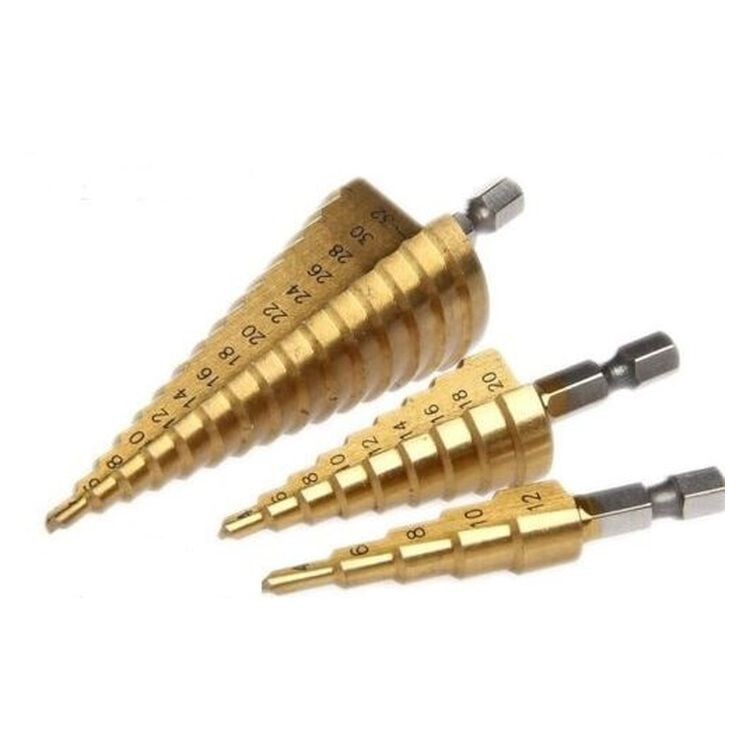 3 Pcs Hss Step Drill Bits Set (σετ τρυπανιών) uruisi