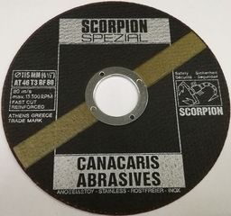 Scorpion Δίσκοι κοπής  Επίπεδοι Λεπτού  Πάχους (CD) (115mm,125mm x 1 x 22,23mm)