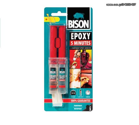 Εποξική κόλλα, ταχείας πήξεως Bison Epoxy 5 Minutes δύο συστατικών