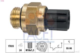 Θερμικός διακόπτης, βεντιλατέρ ψ  Made in Italy - OE Equivalent FACET 75196