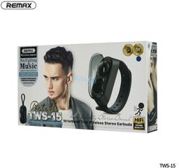 REMAX TWS-15 Bluetooth V5.0 True Wireless Stereo earbuds Ασύρματα στερεοφωνικά ακουστικά Μαύρα